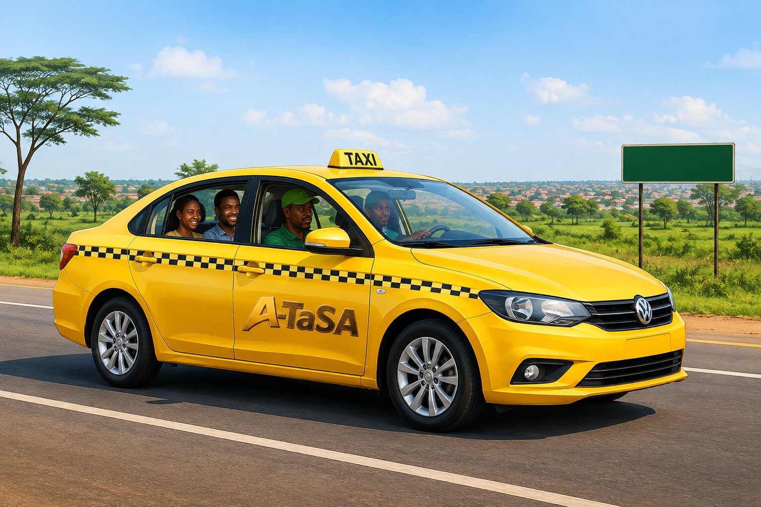 Passagers voyageant ensemble à bord d'un covoiturage A-TaSA entre deux villes